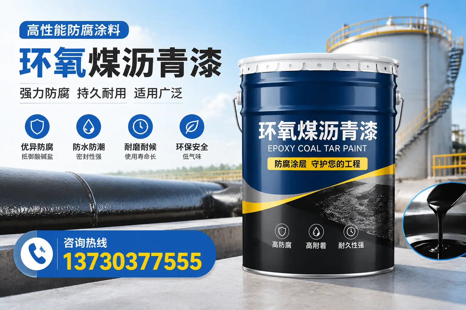 环氧煤沥青漆的耐久性分析，适合江门的使用场景